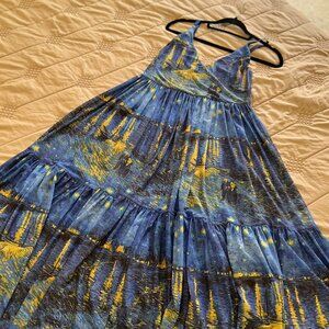 BLACKMILK - STARRY NIGHT OVER THE RHONE SHEER MIDAXI DRESS - SIZE M